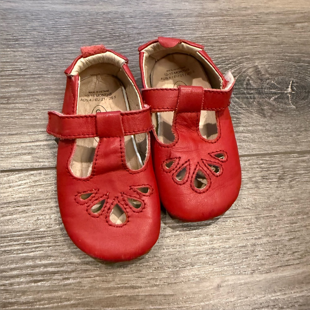 Old Soles Red T-Strap Baby Mary Jane Shoes